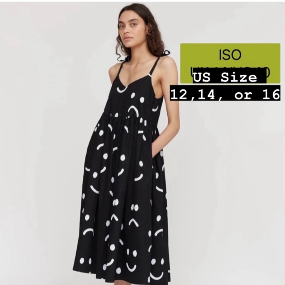 ISO lazy oaf happy sad tie shoulder dress